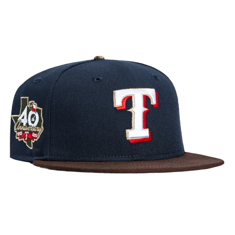 New Era New York Rangers fitted hat Navy, Brown colorway - New Era Drops Clean Rangers Fitted with 40 Years Anniversary Patch