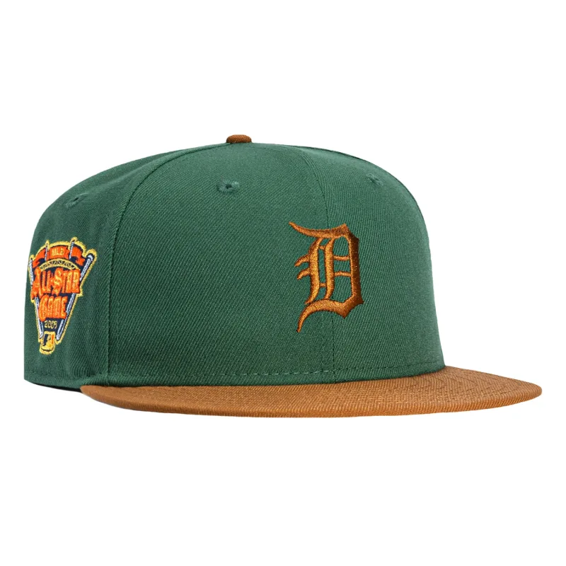 New Era Detroit Tigers fitted hat Green, Khaki colorway - 2005 All-Star Fitted: New Era’s Toasted Peanut Tigers Drop Celebrates Detroit’s Midsummer Classic