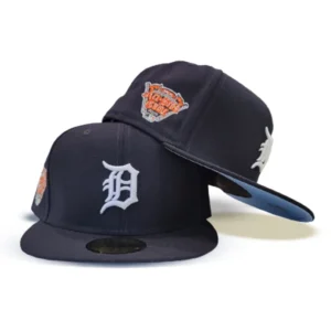 New Era Detroit Tigers fitted hat navy, blue colorway - 2005 All-Star Game Fitted: New Era Drops Icy Blue Tigers Tribute with Swarovski Crystals