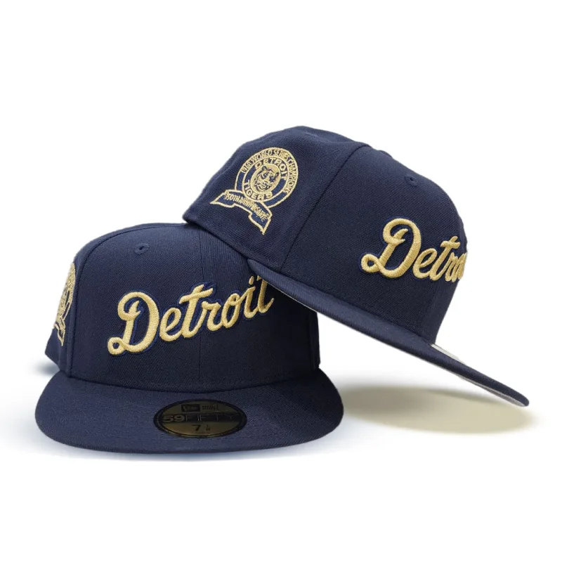 New Era Detroit Tigers fitted hat navy, gray, blue colorway - 1968 World Series Fitted: New Era Drops Navy Tigers Championship Tribute
