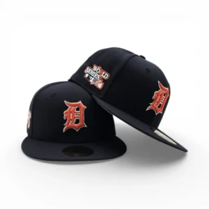New Era Detroit Tigers fitted hat navy, gray, blue colorway - 1984 World Series Fitted: New Era Honors Tigers Championship Glory