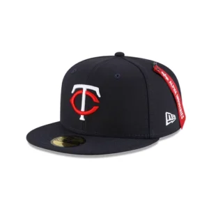 New Era Minnesota Twins fitted hat navy, blue, green colorway - Alpha Industries Collab Brings Military Vibes to This Twins Fitted