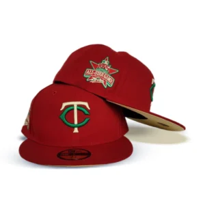 New Era Minnesota Twins fitted hat red, yellow colorway - 1985 All-Star Game Fitted: New Era Drops Twins Tribute in Bold Red and Yellow