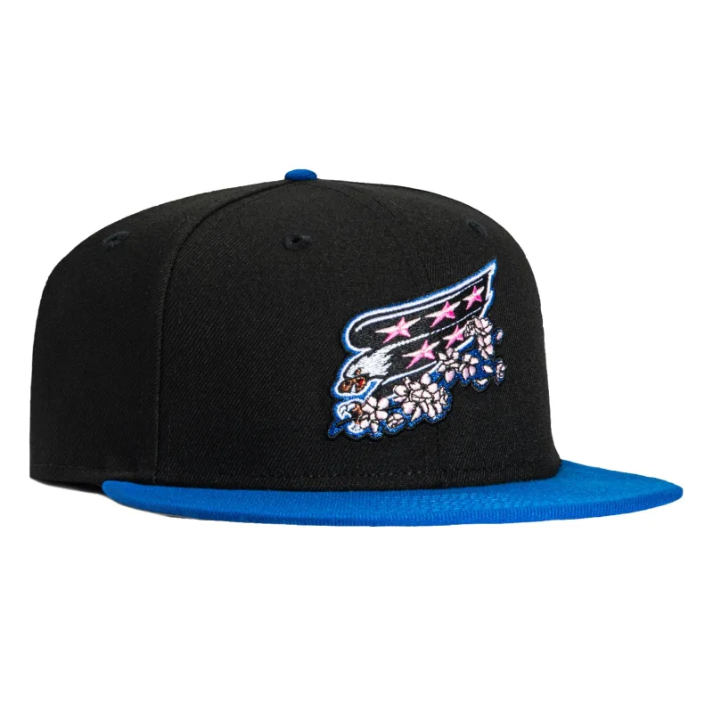 New Era Washington Capitals fitted hat Black, Royal colorway - New Era Drops Clean Washington Capitals Fitted in Black and Royal