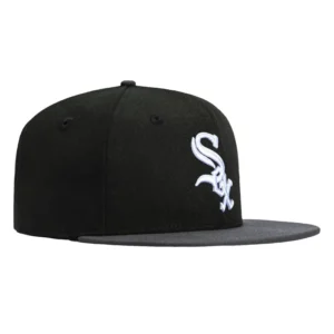 New Era Chicago White Sox fitted hat Black, Graphite colorway - New Era Drops Clean White Sox Fitted in Sleek Black and Graphite