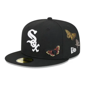 New Era Chicago White Sox fitted hat black, white, gray colorway - New Era Drops Clean White Sox Fitted with Gray Bottom Twist