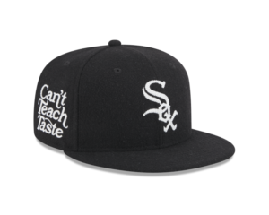 New Era Chicago White Sox fitted hat black, white, green colorway - New Era Drops Clean White Sox Fitted with ‘Can’t Teach Taste’ Side Patch