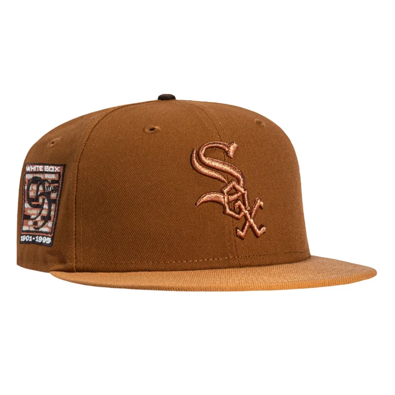New Era Chicago White Sox fitted hat Brown, Khaki colorway - 95th Anniversary Fitted: New Era Drops Sepia White Sox Tribute in Brown & Khaki