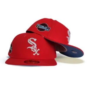 New Era Chicago White Sox fitted hat white, red, blue, infrared colorway - 2005 World Series Fitted: New Era’s Infrared White Sox Championship Tribute