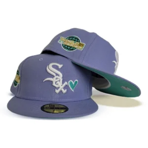 New Era Chicago White Sox fitted hat white, green colorway - 2005 World Series Fitted: New Era Drops Lavender White Sox Championship Tribute