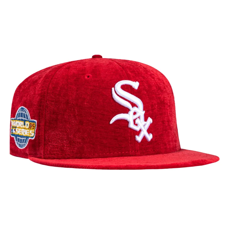 New Era Chicago White Sox fitted hat Red colorway - 2005 World Series Fitted: New Era’s Holiday Party White Sox Championship Tribute