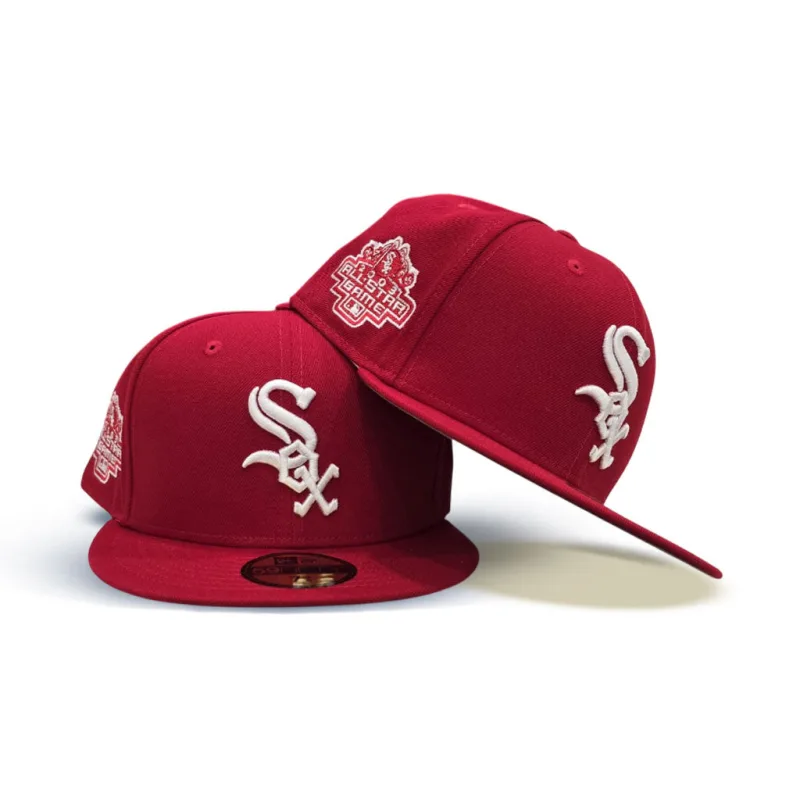New Era Chicago White Sox fitted hat white, gray, red colorway - 2003 All-Star Game Fitted: New Era Drops White Sox Commemorative with Historic Side Patch