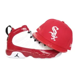 New Era Chicago White Sox fitted hat white, red colorway - New Era Drops Clean White Sox Fitted to Match Jordan 9 Gym Red