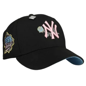 New Era New York Yankees fitted hat black, blue colorway - Dynasty Fitted: New Era Drops Yankees 1999 World Series Metallic Rose 59Fifty