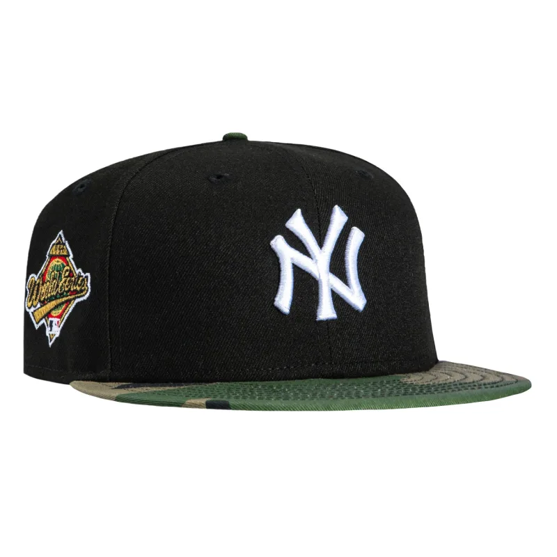 New Era New York Yankees fitted hat Black, Camo colorway - New Era Drops Yankees Fitted with 1996 World Series Patch in Black/Camo