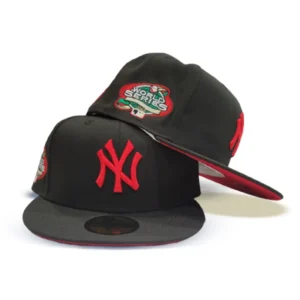 New Era New York Yankees fitted hat black, red colorway - 2003 World Series Fitted: New Era Drops Yankees Championship Side Patch Tribute