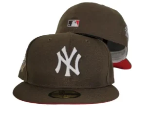 New Era New York Yankees fitted hat red, brown colorway - 1998 World Series Fitted: New Era Drops Yankees Championship Tribute in Brown and Red