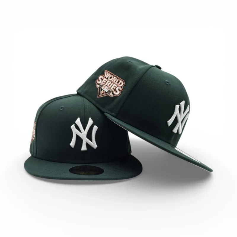 New Era New York Yankees fitted hat black, gray, green colorway - 2009 Championship Glory Fitted: New Era Drops Yankees World Series Tribute in Dark Green