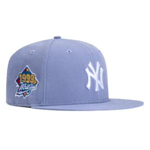 New Era New York Yankees fitted hat Lavender colorway - Dynasty Fitted: New Era’s Lavender Yankees 1999 World Series Championship Hat