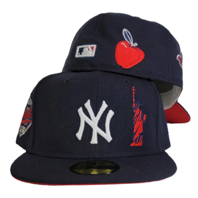 New Era New York Yankees fitted hat navy, red, blue colorway - 1996 World Series Fitted: New Era Drops Yankees Championship Tribute with Statue of Liberty Detail