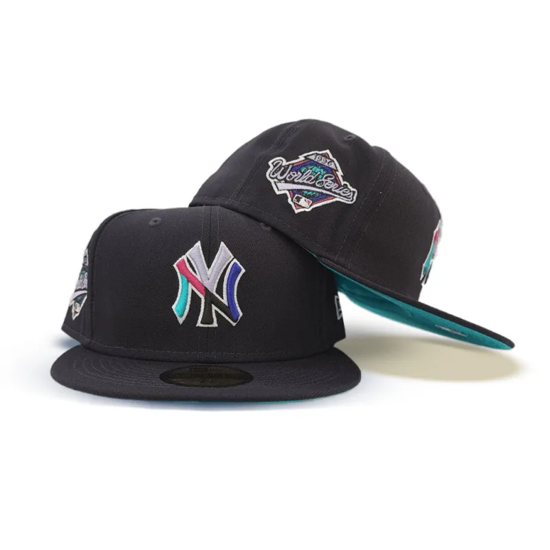 New Era New York Yankees fitted hat navy, blue colorway - 1996 World Series Fitted: New Era’s Polar Lights Yankees Championship Tribute