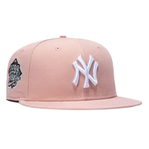 New Era New York Yankees fitted hat Pink, White colorway - 1999 World Series Fitted: New Era Drops Pink Yankees Championship Tribute