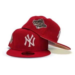 New Era New York Yankees fitted hat red colorway - 1996 World Series Fitted: New Era Drops Yankees Championship Tribute with Peach Bottom