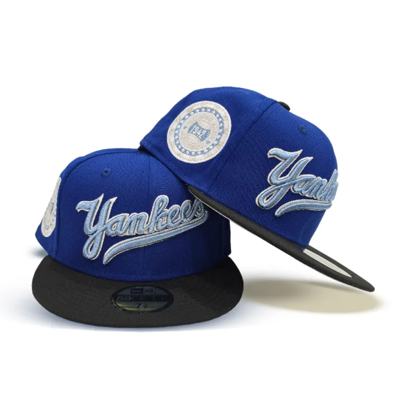 New Era New York Yankees fitted hat black, gray, blue, royal colorway - 1942 All-Star Fitted: New Era Drops Royal Blue Yankees Tribute with Historic Side Patch