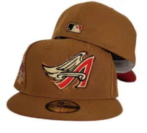 New Era Los Angeles Angels fitted hat red colorway - Angels 50th Anniversary Fitted: Toast LA Drops Red Bottom Milestone Tribute