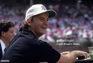 1990 MLB All-Star Game at Wrigley Field during rain delay with covered field