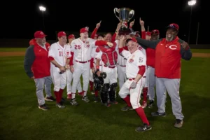 Cincinnati Reds 150th anniversary celebration at Great American Ball Park with throwback uniforms display