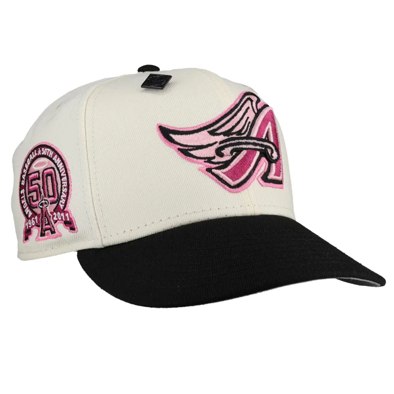 New Era Los Angeles Angels fitted hat RESTOCK colorway - Diamond Anniversary Fitted: Angels 50th Anniversary Chrome Celebrates Six Decades of History