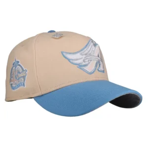 New Era Los Angeles Angels fitted hat grey, blue colorway - Angels 40th Anniversary Fitted: New Era’s Trippy Metallic Tribute Honors Four Decades of Halos History