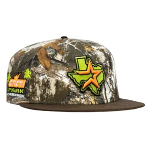 New Era Houston Astros fitted hat Realtree, Brown colorway - New Era Drops Wild Houston Astros Fitted with Neon Realtree Camo