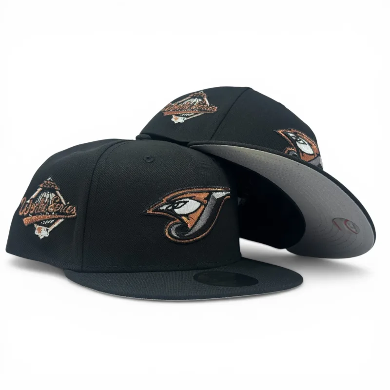 New Era Toronto Blue Jays fitted hat black, blue colorway - Back-to-Back Champions Fitted: New Era’s 1993 Blue Jays World Series Tribute