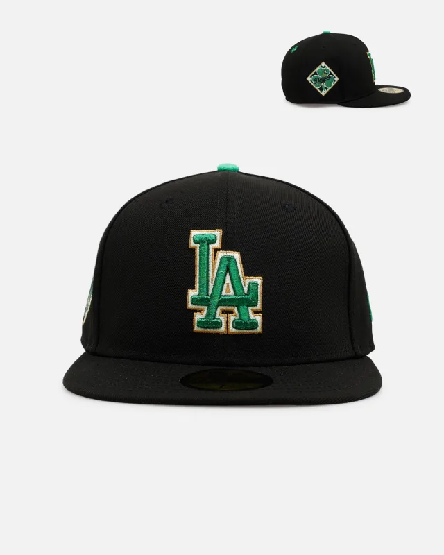 New Era Los Angeles Dodgers fitted hat black, green colorway - New Era Drops Clean Dodgers Fitted for St. Patrick’s Day