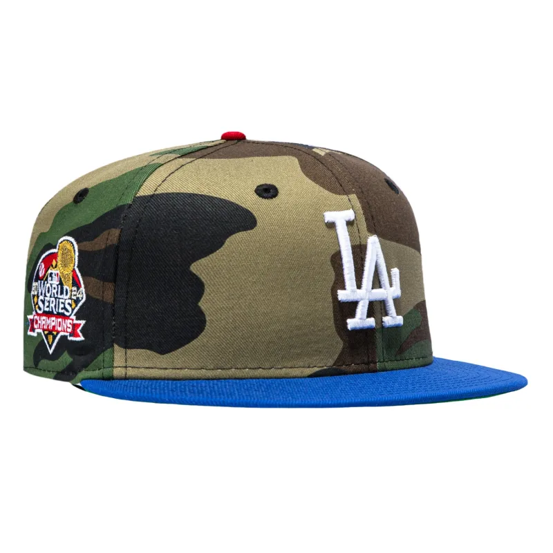 New Era Los Angeles Dodgers fitted hat Camo, Royal colorway - 2024 World Series Champions Fitted: New Era Drops Dodgers Camo Victory Hat