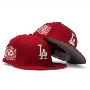 New Era Los Angeles Dodgers fitted hat red colorway - 2020 World Series Fitted: New Era’s Red Hot Dodgers Championship Tribute