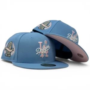 New Era Los Angeles Dodgers fitted hat blue, pink colorway - New Era Drops Championship Dodgers Fitted in Sky Blue Pink