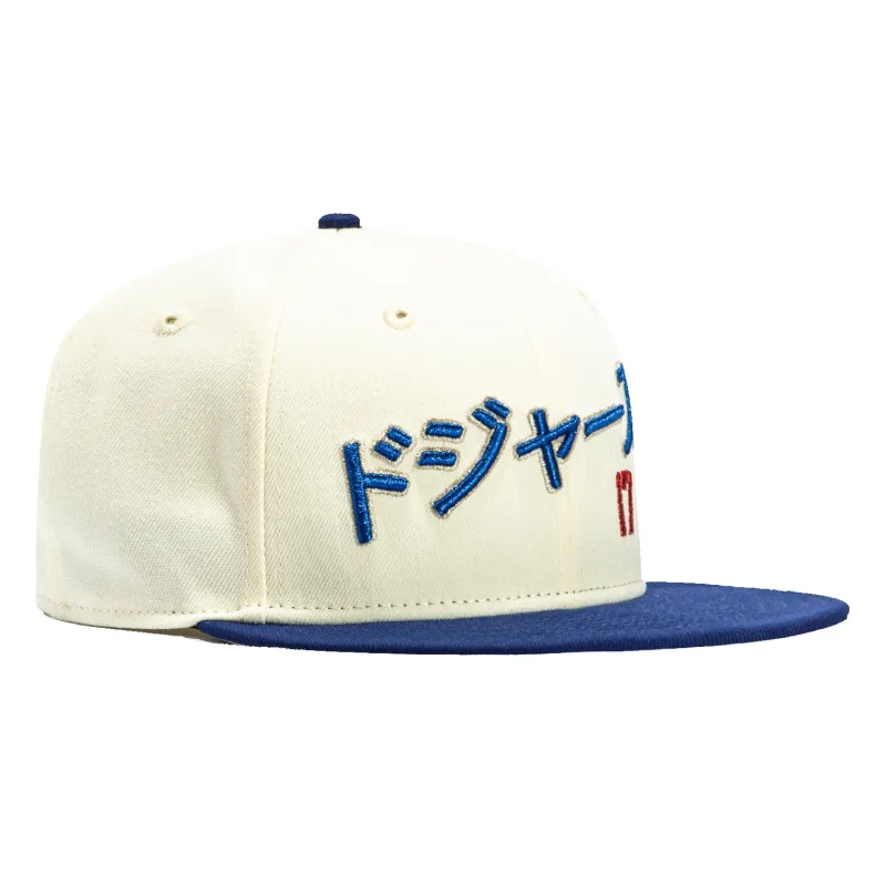 New Era Los Angeles Dodgers fitted hat White, Royal colorway - New Era Drops Clean Dodgers Fitted with Ohtani Kanji Script