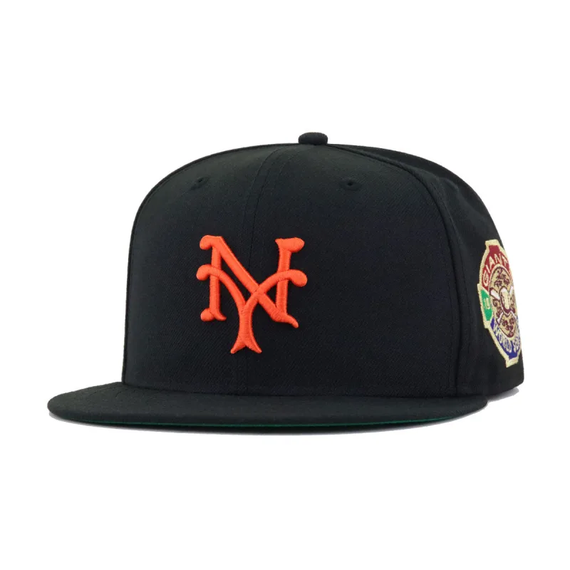 New Era New York Giants fitted hat black, red, blue, green, orange, gold colorway - 1933 World Series Fitted: New Era’s Giants Championship Tribute with Green Bottom