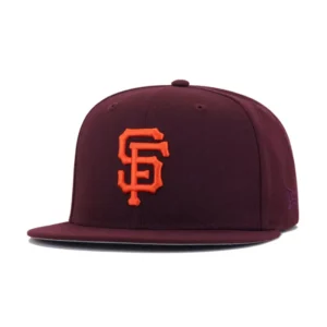 New Era New York Giants fitted hat red, orange, maroon colorway - New Era Drops Fire Giants Fitted in Rich Maroon Colorway