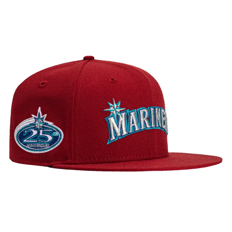 New Era Seattle Mariners fitted hat Brick colorway - Anniversary Fitted: New Era’s Seattle Mariners 25th Anniversary Brick Drop at Hat Club