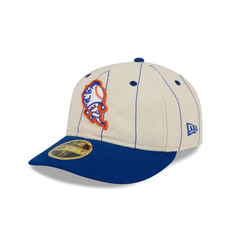 New Era New York Mets fitted hat - New Era Drops Clean Mets Fitted with Linen Pinstripe Design