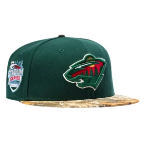 New Era Minnesota Wild fitted hat Green, Realtree colorway - New Era Drops Wild Minnesota Wild Fitted with 2016 Stadium Series Patch