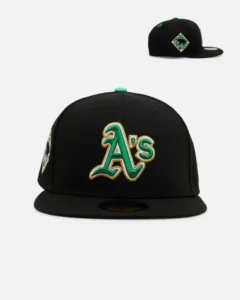 New Era Oakland Athletics fitted hat black, green colorway - Oakland Athletics St. Patrick’s Day Fitted Brings Green Energy to Black Crown