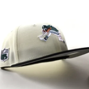 New Era Philadelphia Eagles fitted hat Off White Black Gray Under Brim colorway - Eagles Fans Get Clean Off-White Fitted with Subtle Gray Accents