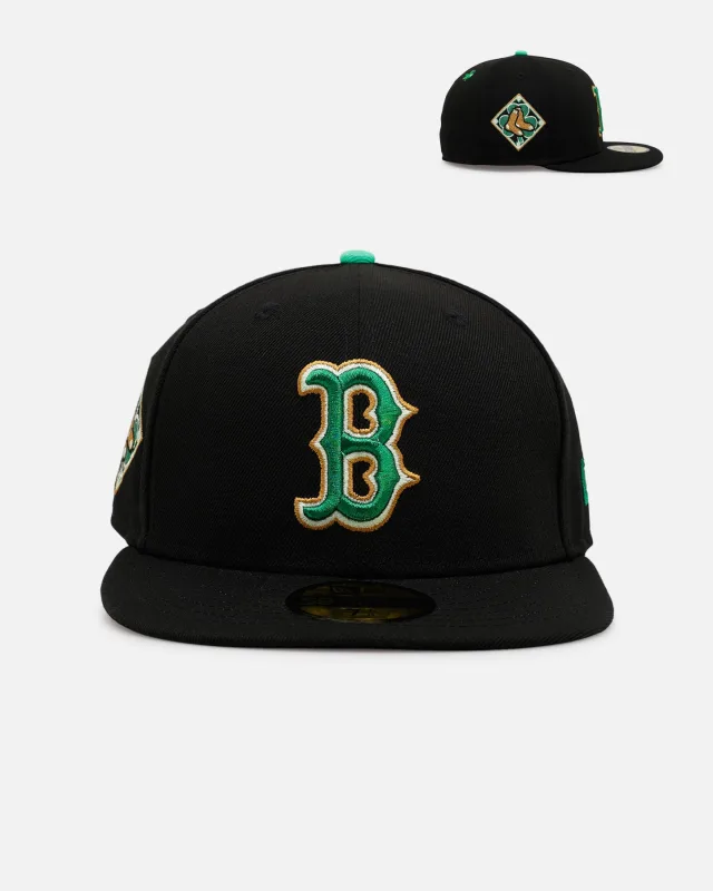 New Era Boston Red Sox fitted hat black, red, green colorway - New Era Drops Fresh Red Sox Fitted for St. Patrick’s Day