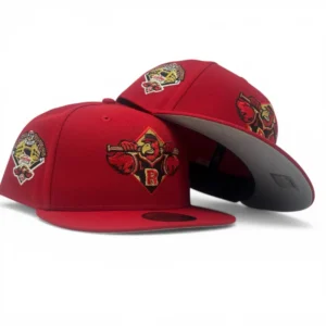 New Era Detroit Red Wings fitted hat red colorway - Hockeytown Century Fitted: New Era’s Red Wings 20th Anniversary Tribute