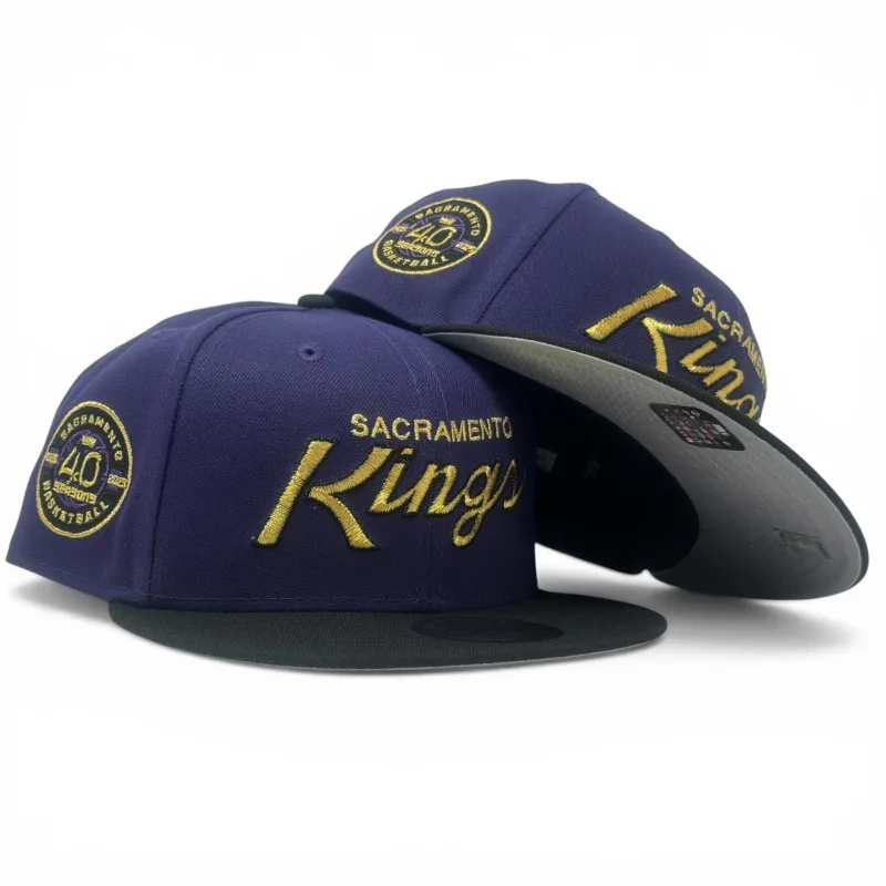 New Era Los Angeles Kings fitted hat black, purple colorway - Purple Reign Fitted: New Era Celebrates Sacramento Kings 40th Anniversary
